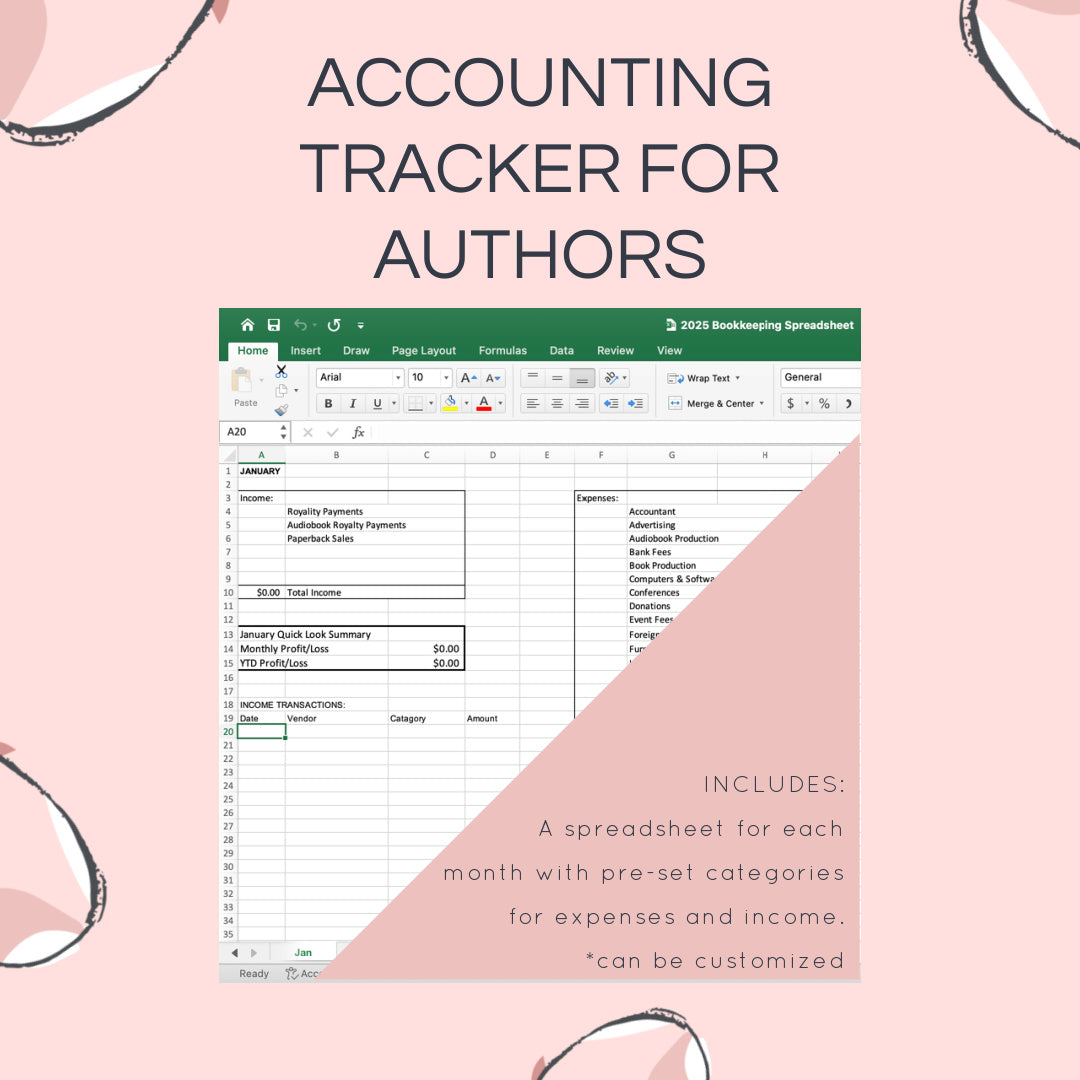 ACCOUNTING TRACKER FOR AUTHORS