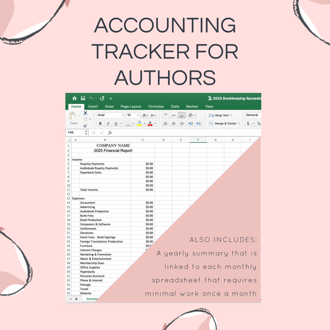 ACCOUNTING TRACKER FOR AUTHORS